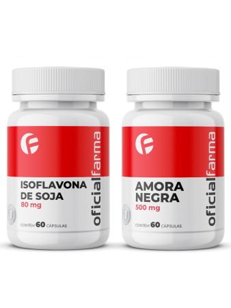 Isoflavona De Soja 80mg 60 C&aacute;psulas + Amora Negra 500Mg 60 C&aacute;psulas