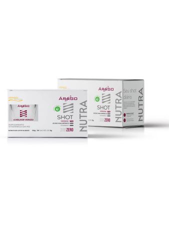 &Aacute;ragoShot - Col&aacute;geno Verisol , Vitamina C e &Aacute;cido Hialur&ocirc;nico - 90g 30 sach&ecirc;s 
